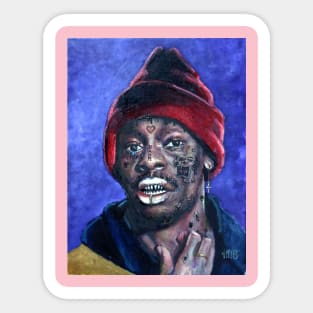 Lil' Dave X | Dave Chappelle Parody Oil Painting Portrait | tyrone biggums | Famous Comedian Pop Art Sticker